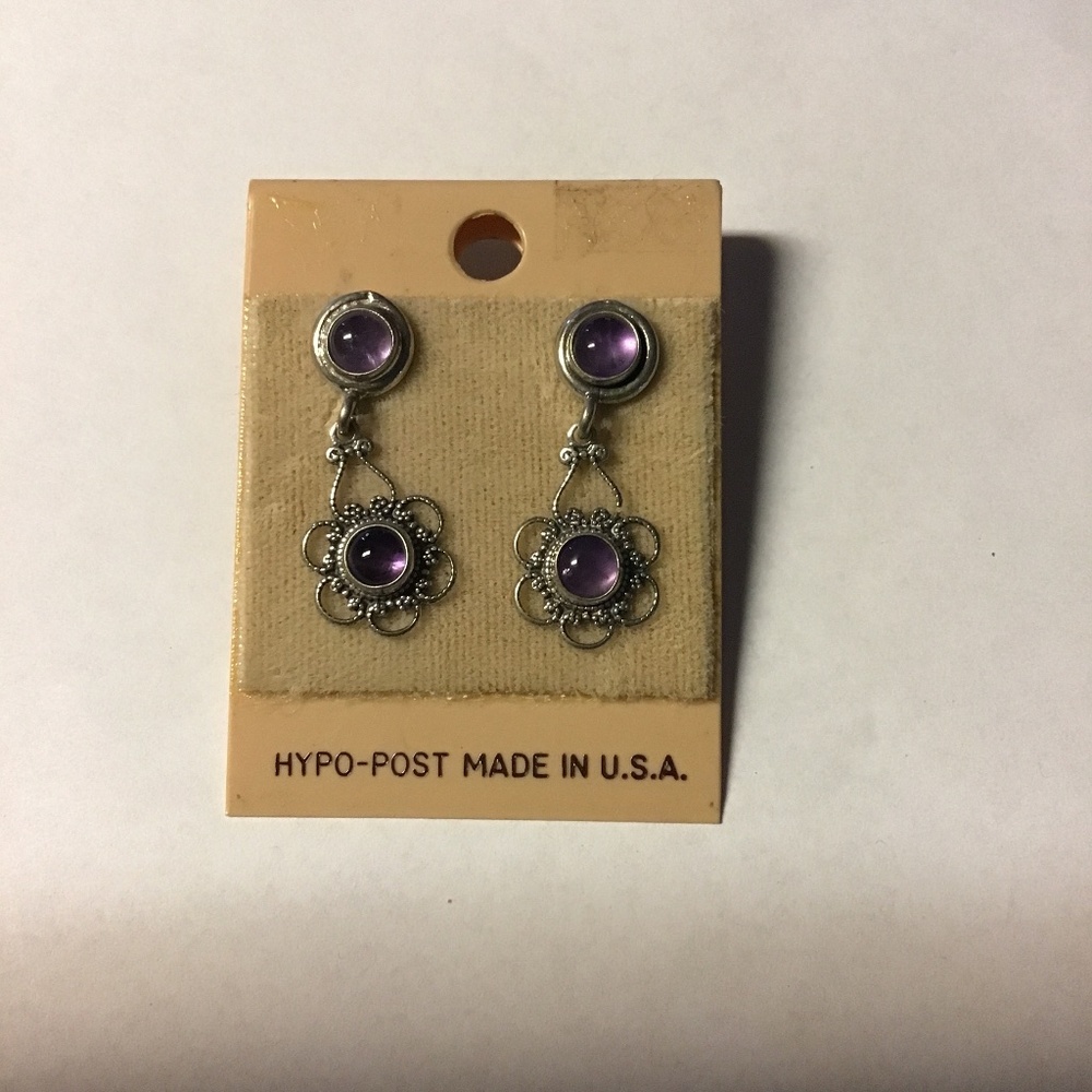 Purple earrings